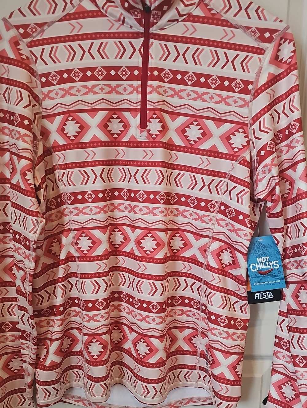 Fiesta Women’s Red Aztec-Print Half-Zip Hoodie